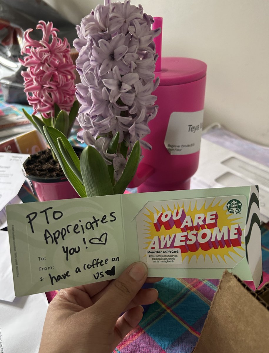 Even teachers make mistakes 😅 see if you spot my spelling error! 

But the PTO still shows their appreciation for our wonderful APs Mrs Lyons and Mrs Twitty! Enjoy a coffee on us ❤️ you are awesome #JMES