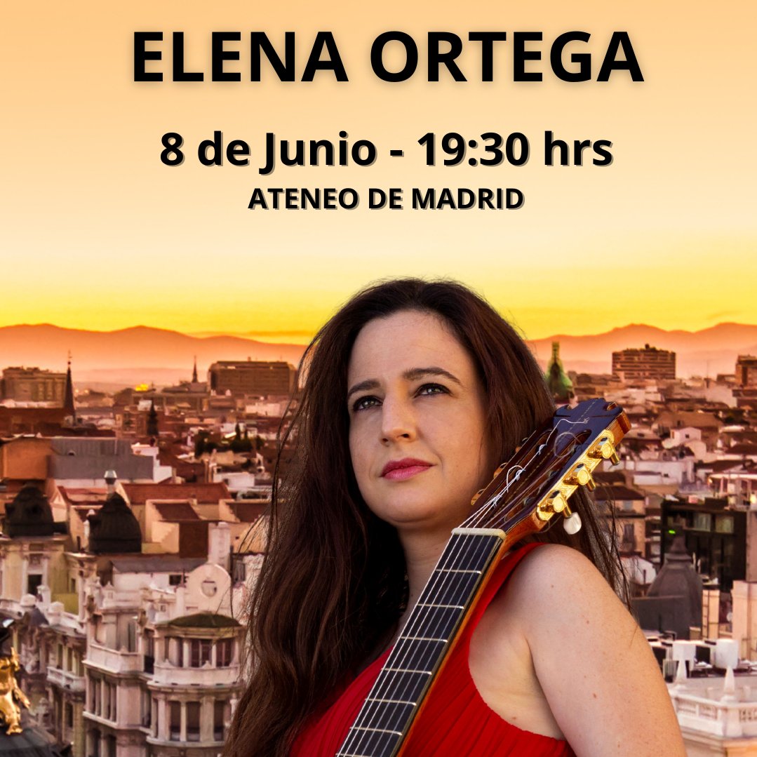 Festival Internacional de Guitarra de Madrid (@madridguitfest) on Twitter photo Si aún no has comprado tu entrada ¡es el momento!👇
festivalguitarramadrid.koobin.com/elena-ortega
Disfruta el próximo 8 de junio a las 19.30 en el <a href="/ateneodemadrid/">Ateneo de Madrid</a> de la actuación estelar de @elenaortega_p
#Guitarra, pasión y emoción en uno de los escenarios más emblemáticos de la capital 🎵🎶 Si aún no has comprado tu entrada ¡es el momento!👇
festivalguitarramadrid.koobin.com/elena-ortega
Disfruta el próximo 8 de junio a las 19.30 en el <a href="/ateneodemadrid/">Ateneo de Madrid</a> de la actuación estelar de @elenaortega_p
#Guitarra, pasión y emoción en uno de los escenarios más emblemáticos de la capital 🎵🎶