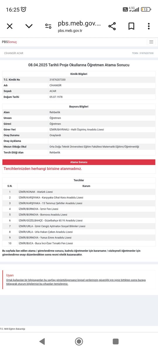 Önce atandım. Sonra atanmadıniza döndü. Olay nedir gerçekten merak ediyorum <a href="/RTErdogan/">Recep Tayyip Erdoğan</a> <a href="/mebpersonel/">MEB Personel</a>  <a href="/Yusuf__Tekin/">Yusuf Tekin</a> <a href="/tcmeb/">Millî Eğitim Bakanlığı</a> <a href="/CHP_iletisim/">CHP İletişim</a> <a href="/herkesicinCHP/">CHP 🇹🇷</a>