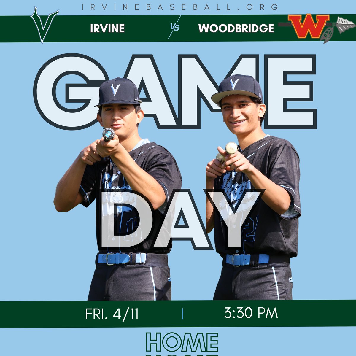 Irvinebaseball's tweet photo. The Vaqueros are aiming for another W today! It's a HOME game so come out and let's get loud! 📣

#irvinebaseball #irvinevaquerosbaseball #leaguegame #goirvinego #letsgovaqueros https://t.co/RKVncNXB25