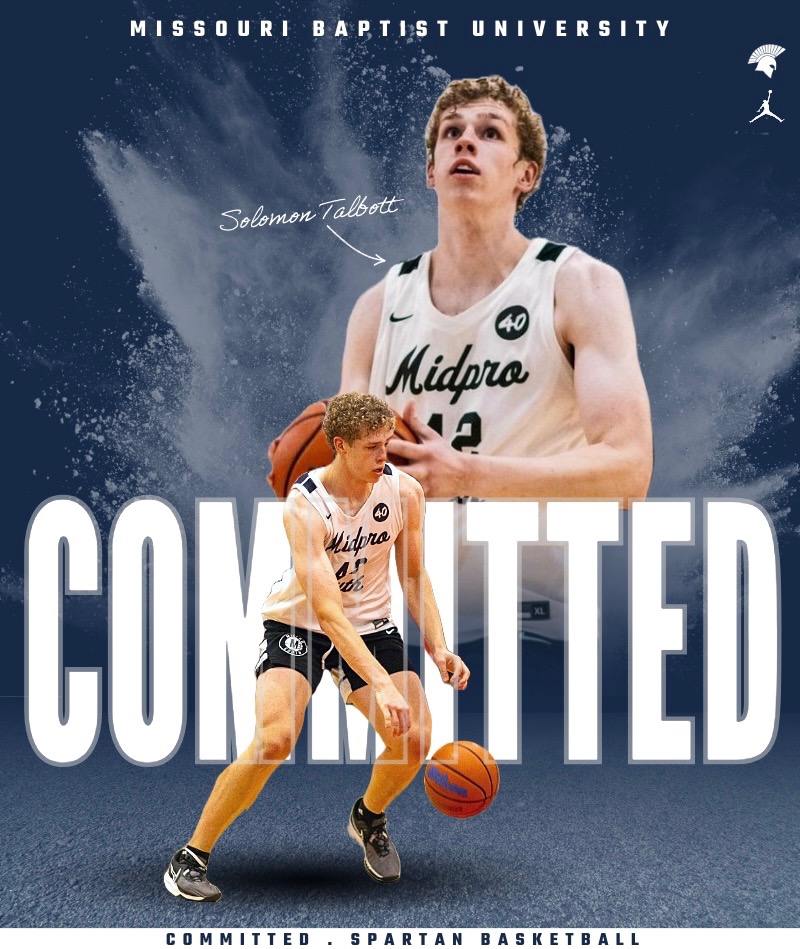 Solomon Talbott (@solomontalbott) on Twitter photo #Godfirst COMMITED!!! 🙌
Thank you to God and to everyone else for believing in me! #Committed <a href="/MBUBasketball/">Missouri Baptist Men's Basketball</a> <a href="/coach_tjarvis/">Taylor Jarvis</a> <a href="/MidProAcademy/">Midwest Prospect Academy</a> <a href="/midprosouth/">MidPro South Boys</a> <a href="/ballhoggacademy/">Ball Hogg Academy</a> <a href="/Coachbhogg/">Coach Hogg</a> <a href="/G_SullivanMPA/">Gavin Sullivan-MidPro Academy</a> #Godfirst COMMITED!!! 🙌
Thank you to God and to everyone else for believing in me! #Committed <a href="/MBUBasketball/">Missouri Baptist Men's Basketball</a> <a href="/coach_tjarvis/">Taylor Jarvis</a> <a href="/MidProAcademy/">Midwest Prospect Academy</a> <a href="/midprosouth/">MidPro South Boys</a> <a href="/ballhoggacademy/">Ball Hogg Academy</a> <a href="/Coachbhogg/">Coach Hogg</a> <a href="/G_SullivanMPA/">Gavin Sullivan-MidPro Academy</a>