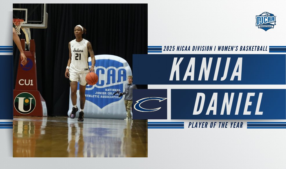 NJCAA Basketball (@njcaabasketball) on Twitter photo ⭐️Star <a href="/ChipolaNation/">Chipola Athletics</a> guard Kanija Daniel has been named the 2024-25 #NJCAABasketball DI Women's Player of the Year.
Daniel led the Indians in scoring and to the top overall seed at the national tournament.
Full Release ⤵️
njcaa.org/sports/wbkb/20… ⭐️Star <a href="/ChipolaNation/">Chipola Athletics</a> guard Kanija Daniel has been named the 2024-25 #NJCAABasketball DI Women's Player of the Year.
Daniel led the Indians in scoring and to the top overall seed at the national tournament.
Full Release ⤵️
njcaa.org/sports/wbkb/20…