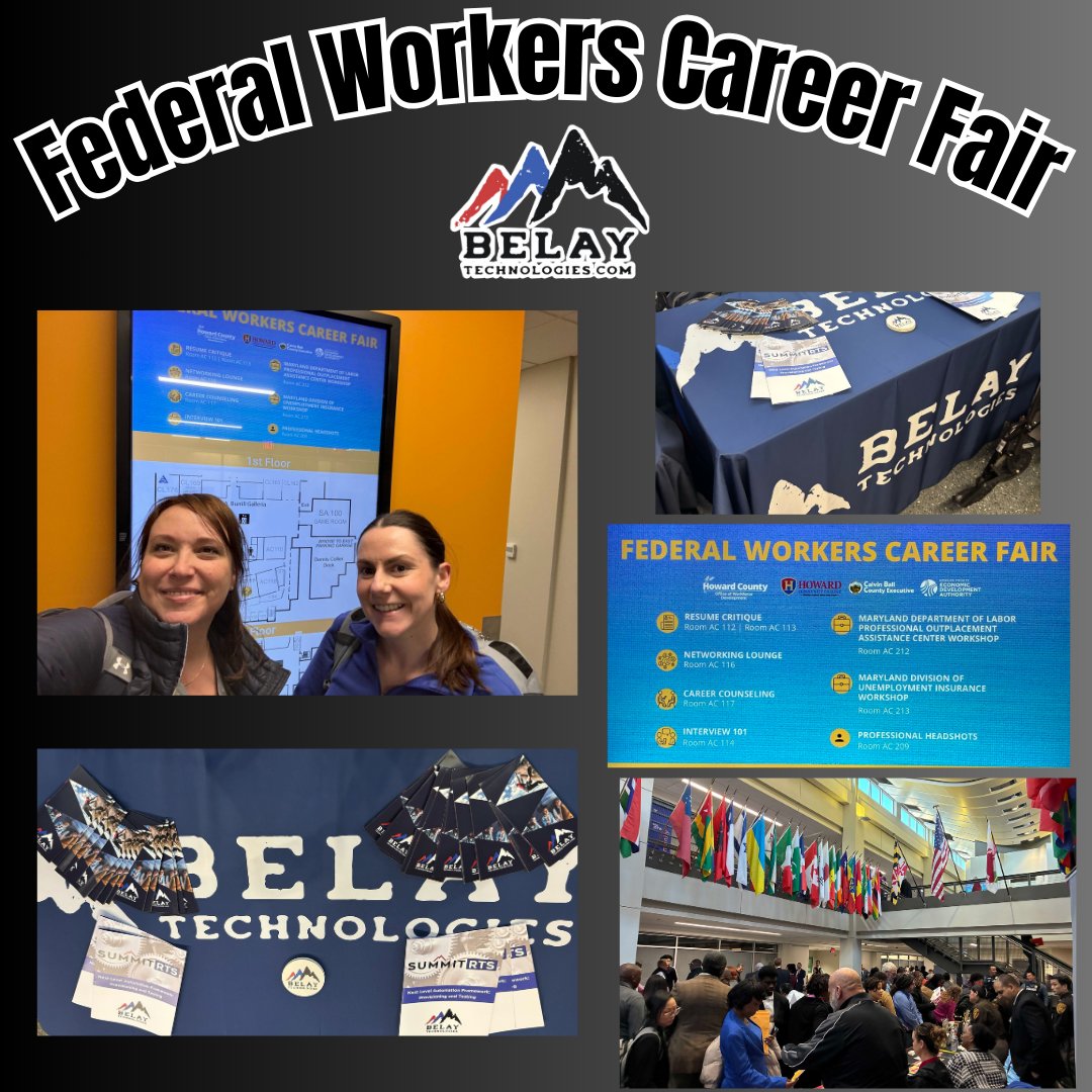 What an amazing experience connecting with so many talented professionals at the Federal Workers Career Fair!  Belay Technologies, we had the pleasure of meeting with skilled individuals eager to make a meaningful impact in the tech space!