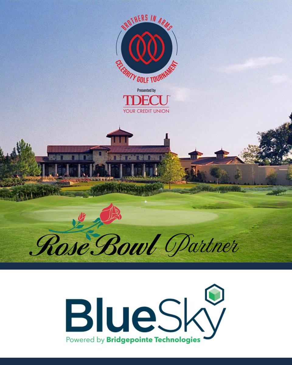 BrothersArmsHou's tweet photo. What could be better than blue skies and roses?! It all comes together on Tuesday! Thank you BlueSky IT for your continued support as our Rose Bowl Partner! #BrothersInArms #Scholarships #BlueSkyIT https://t.co/DiSIJaWVVp