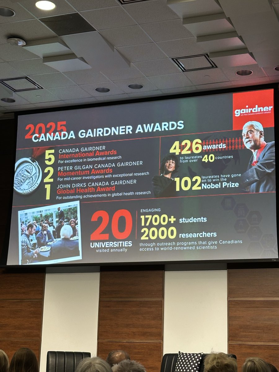 Congratulations to the 2025 Canada Gairdner Award laureates! 

#GairdnerAwards