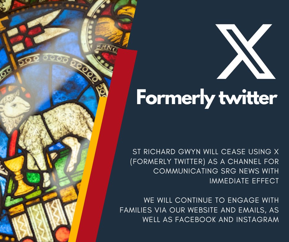 strichardgwynba's tweet photo. Due to recent changes on X (formerly twitter), SRG have decided to step away from this platform as we feel it no longer represents or shares our values. We'll continue to communicate via our facebook &amp; instagram pages, as well as our website &amp; emails. Be sure to follow us! https://t.co/wzpSdZrWoj