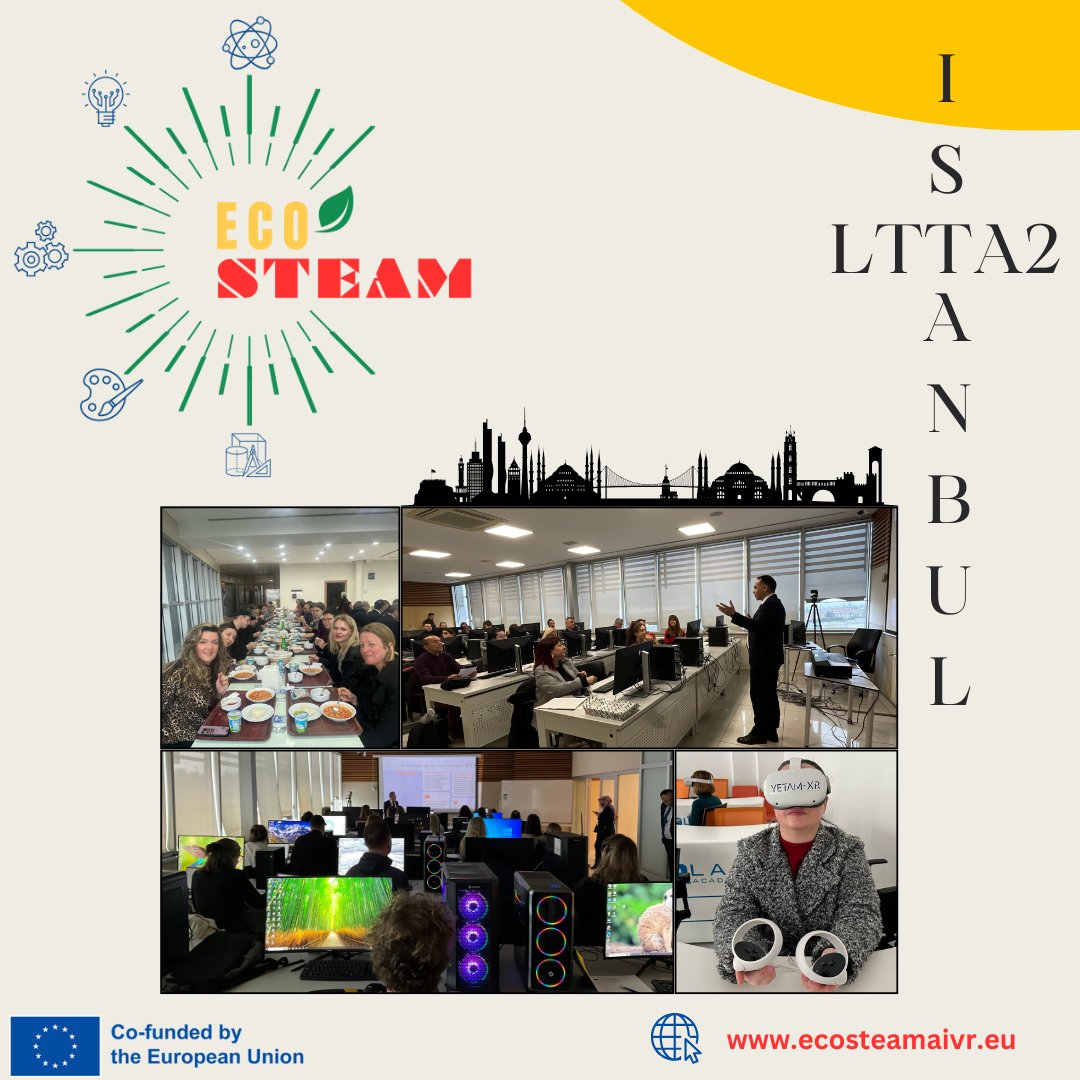 steam_eco's tweet photo. From theory to practice — the EcoSTEAM AI &amp; VR Learning, Teaching, Training Activity 2 successfully took place in Istanbul from April 7–10, 2025! Thank you to all lecturers, facilitators, and participants for shaping a meaningful learning journey.
#EcoSTEAMAIVR #ErasmusPlus https://t.co/EXQpEfvI3t
