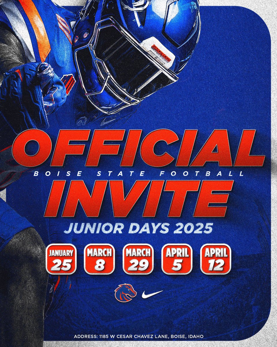 4_kaina's tweet photo. Excited to be back on campus tomorrow!!
@BishopGormanFB @BroncoSportsFB @Coach_SD @2mattmiller @kyleyoung_BSU https://t.co/RRNevFOczF