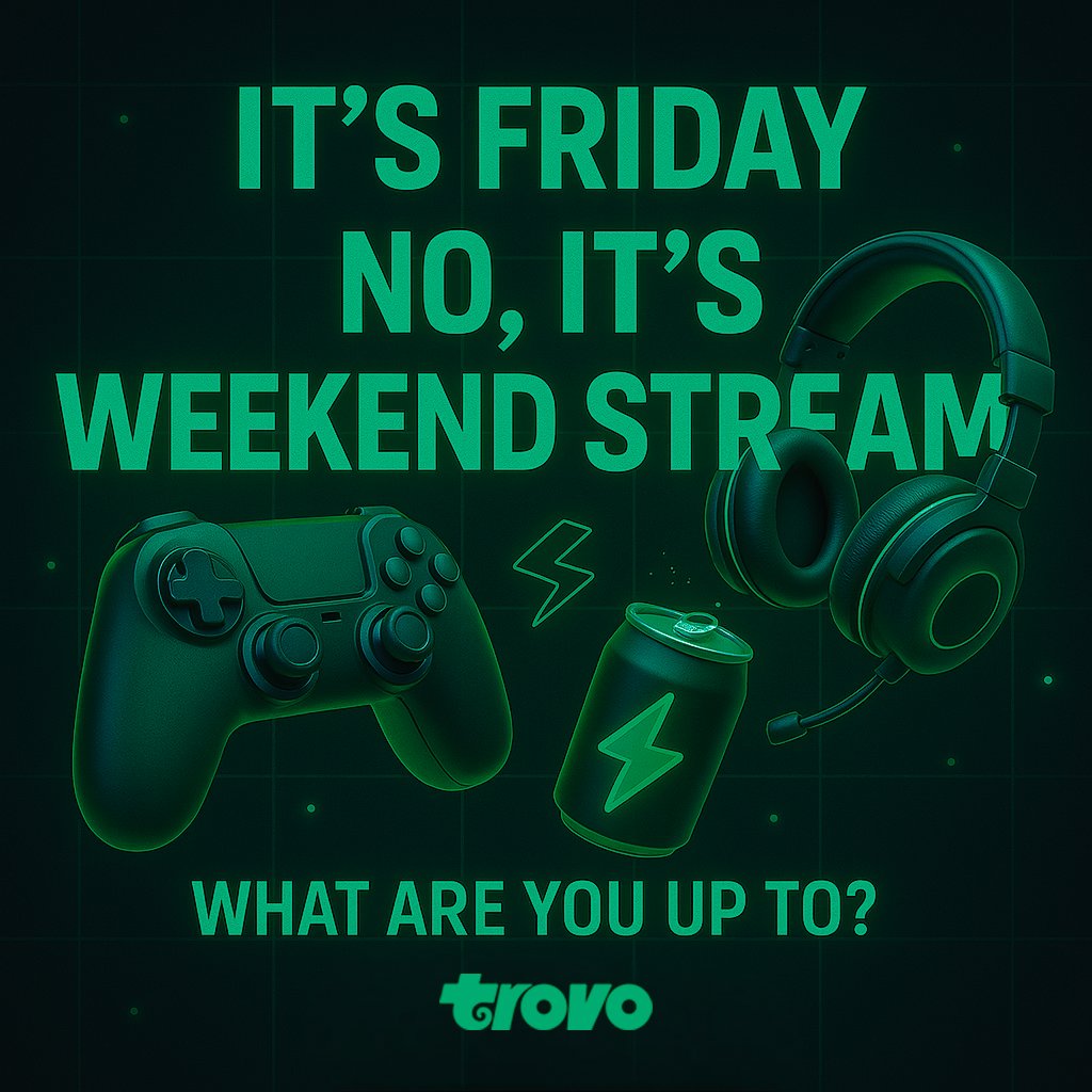 trovolive's tweet photo. It’s Friday… no wait — it’s Weekend Stream O’Clock! 🎮🔥
#trovo #trovofam #streamer #community #WeekendVibes #StreamingTime https://t.co/pVC1TriP1f