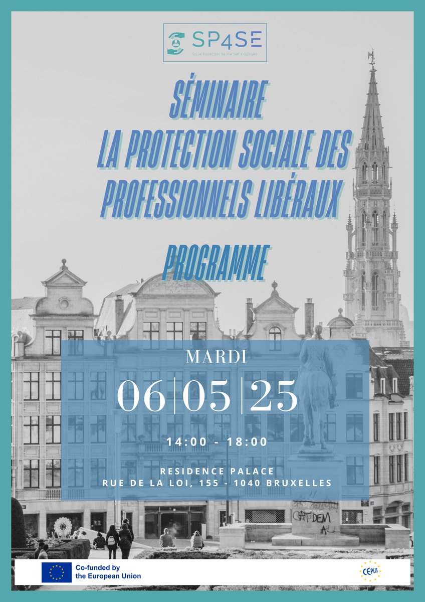 Save the date! CEPLIS is organizing the national seminar of the EU-funded project <a href="/SP4SE2023/">SP4SE</a>  It will be an opportunity for all to engage on social protection for self-employed in Belgium and the EU! 

To register, follow this link: forms.gle/UwYtei2ZdGEDf4…

See you there!