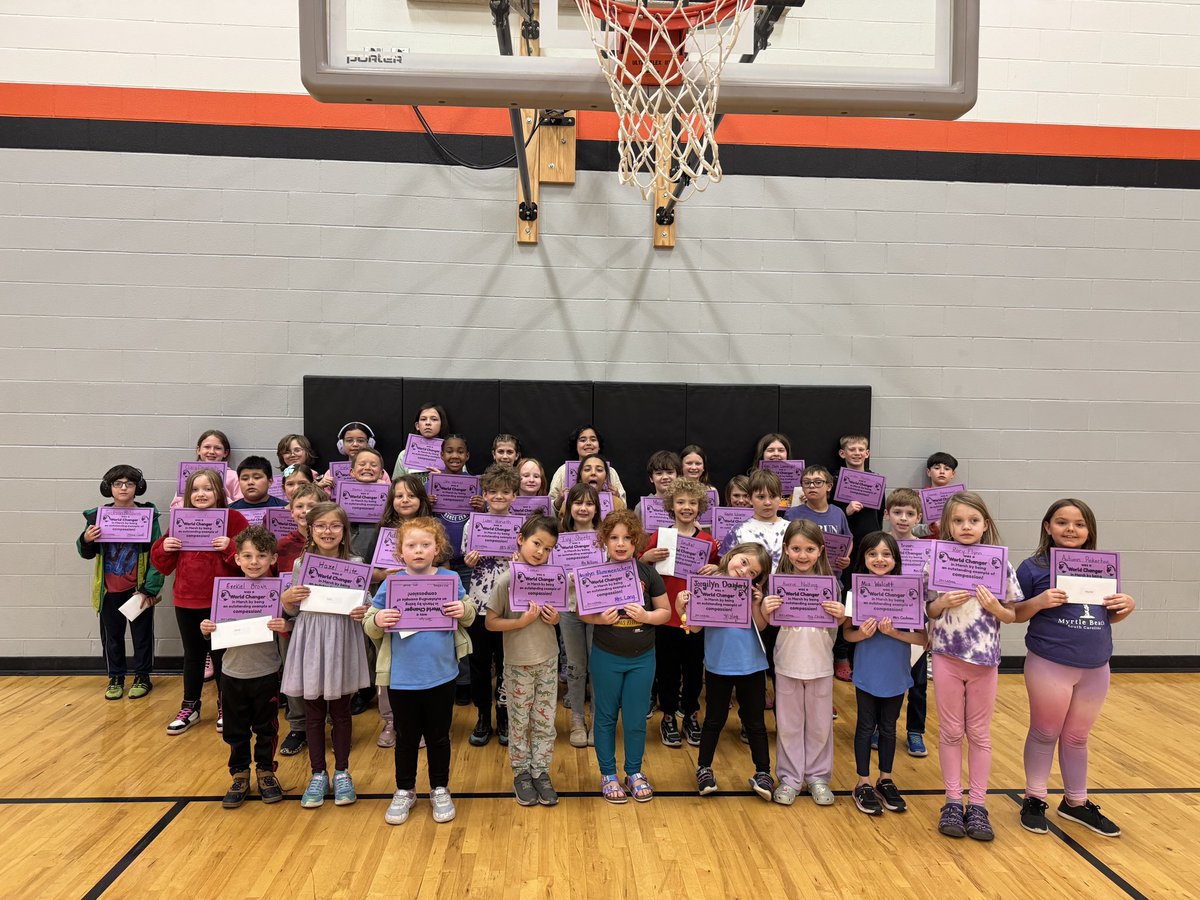 Congratulations to our March World Changers! This group of students were recognized at our PBIS assembly for displaying our monthly virtue: Compassion