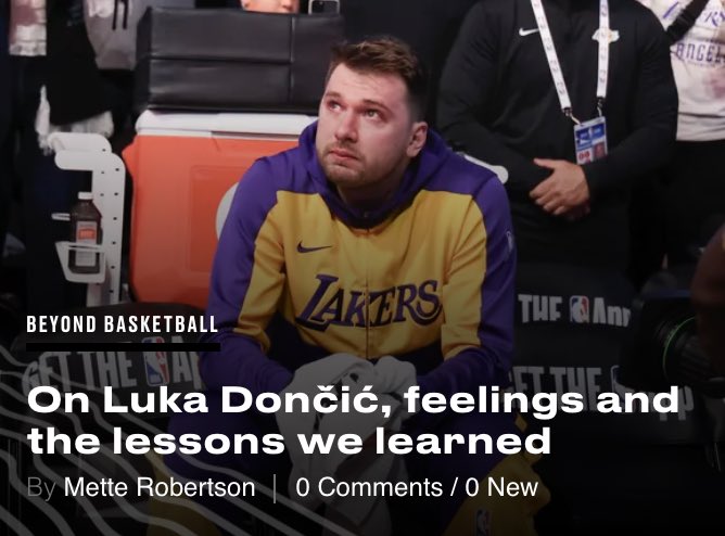 M_Robertson100's tweet image. I started a column 3 years ago called Basketball is about feelings inspired by Luka Doncic

He walked with me (it’s a metaphor, guys) and helped me prove how the mental aspect matters all through his time in Dallas. Now we say goodbye to Mavs Luka.

A final tribute. Link below