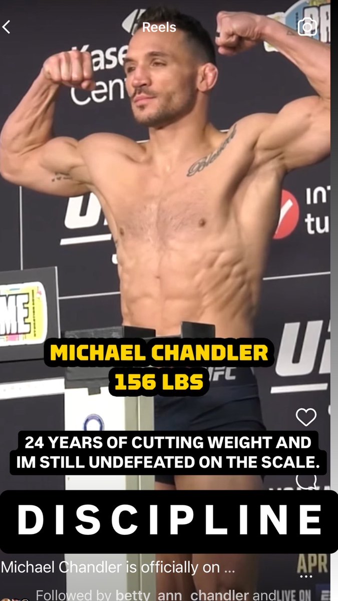 MikeChandlerMMA's tweet photo. 24 years of cutting weight and still undefeated on the scale. #ufc314 https://t.co/C0FjwEzoPr