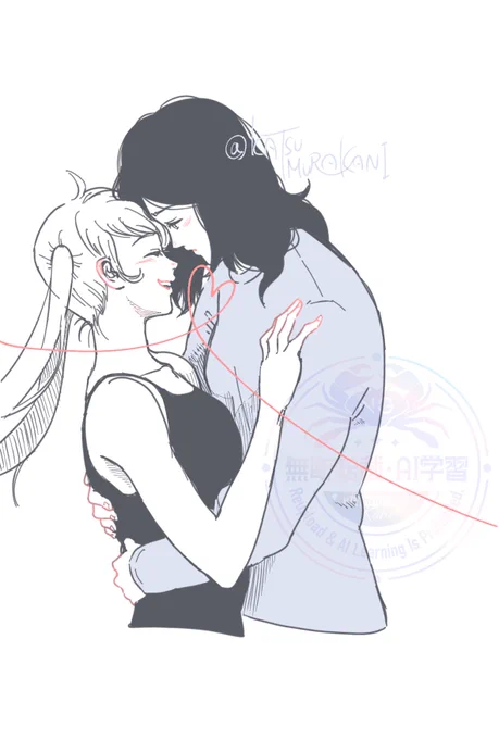 今日は素直な絵を描きました #創作百合