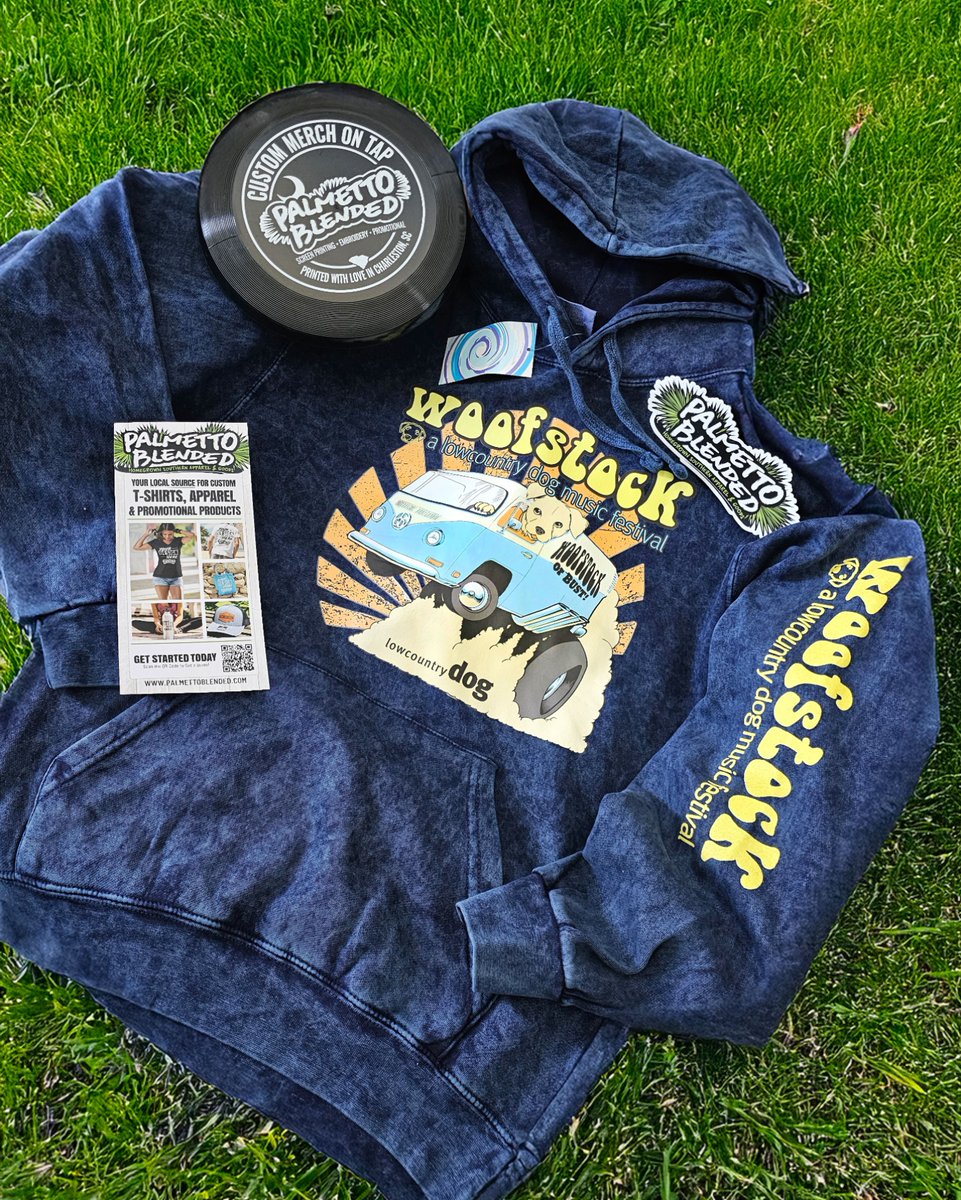 We just wrapped up printing some seriously groovy hoodies for this year’s Woofstock Festival, hosted by <a href="/lowcountrydog/">Beth McAfee</a>—and they’re officially up for grabs through Lowcountry Dog Magazine! ☮️

#Woofstock2025 #LowcountryDog #PalmettoBlended #CustomApparel #CharlestonEvents