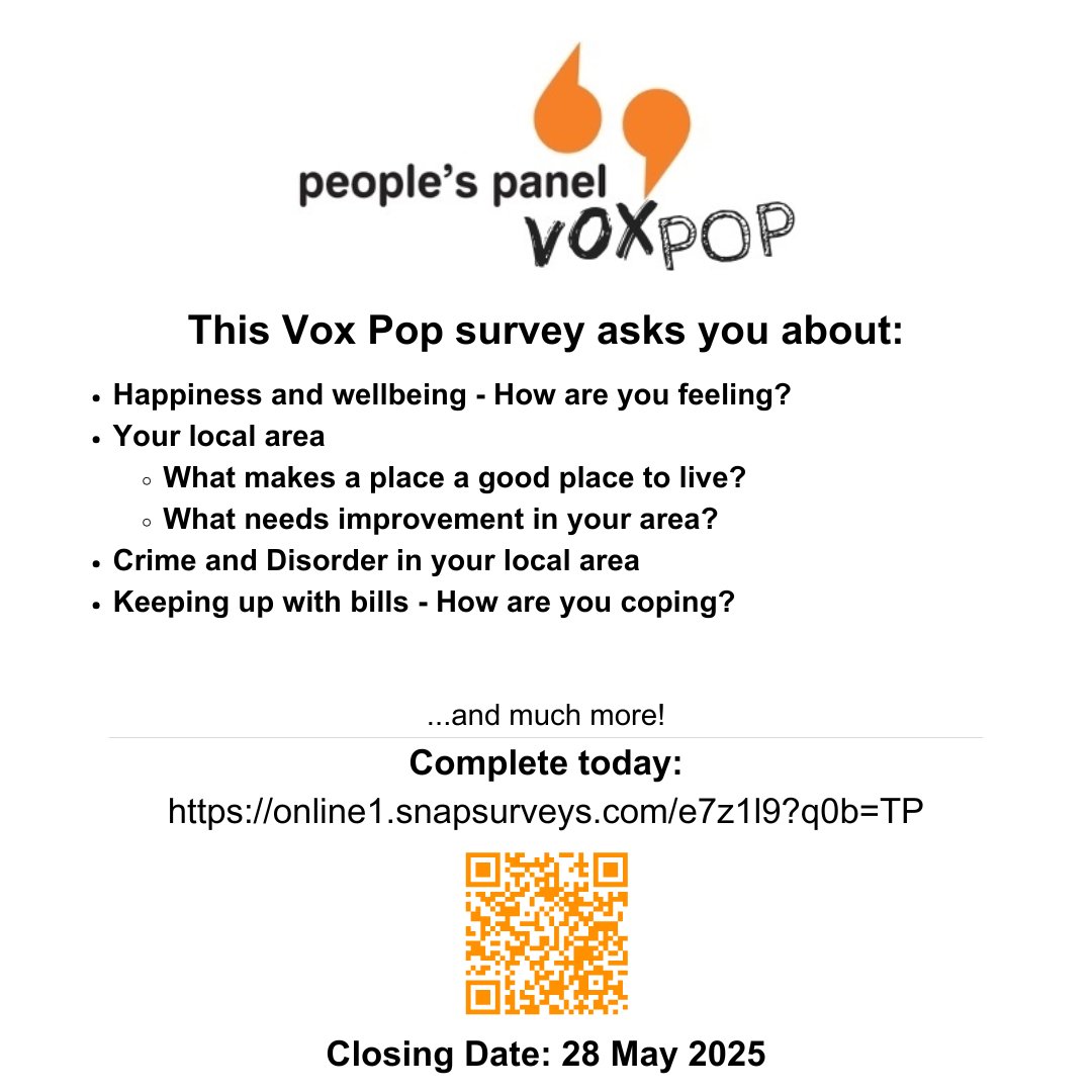 Hull CC Tenant Participation Team (@hcctpt) on Twitter photo Time is running out to have your say in the annual <a href="/ThePeoplesPanel/">Hull People's Panel</a> Neighbourhood Priorities and Crime Survey!
Visit online1.snapsurveys.com/e7z1l9?q0b=TP today to submit your response. The closing date is fast approaching - Wednesday 28 May!
<a href="/Hullccnews/">Hull City Council</a> Time is running out to have your say in the annual <a href="/ThePeoplesPanel/">Hull People's Panel</a> Neighbourhood Priorities and Crime Survey!
Visit online1.snapsurveys.com/e7z1l9?q0b=TP today to submit your response. The closing date is fast approaching - Wednesday 28 May!
<a href="/Hullccnews/">Hull City Council</a>