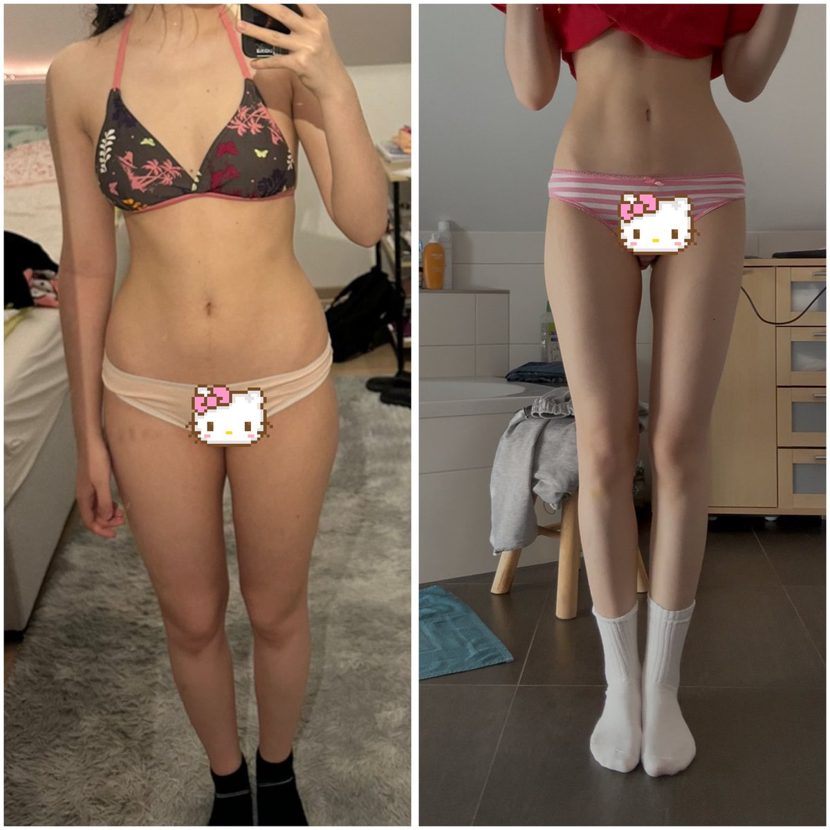 just found some bc i took in january and i‘m disgusted no way i looked like that i didn‘t even realize how big the difference is 😨 reminder to take some bc for motivation!