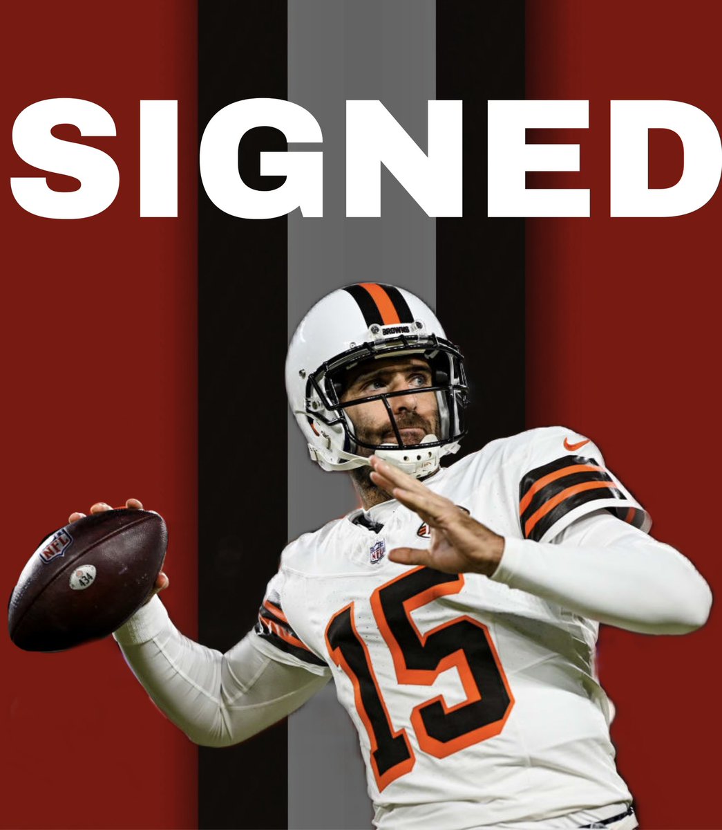 BrownsTailgate's tweet photo. The Browns are signing Joe Flacco to a one year deal worth 4M guaranteed. https://t.co/4NPRCI85EV