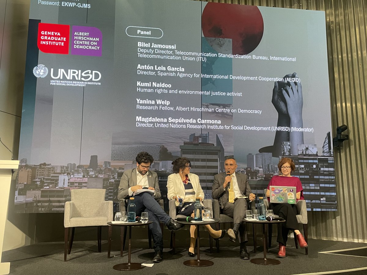 Dr. Bilel Jamoussi (@jamoussi) on Twitter photo Delighted to join the High-Level Panel on “The Future of Social Development in a Changing World” by <a href="/UNRISD/">UNRISD</a> + <a href="/GVAGrad/">Geneva Graduate Institute</a>
As we look to #WSSD2025, this timely dialogue explored how digital technologies—including #AI and <a href="/AIforGood/">AI for Good 🇺🇳 #AIforGood</a>, the UN’s🇺🇳leading multistakeholder platform on Delighted to join the High-Level Panel on “The Future of Social Development in a Changing World” by <a href="/UNRISD/">UNRISD</a> + <a href="/GVAGrad/">Geneva Graduate Institute</a>
As we look to #WSSD2025, this timely dialogue explored how digital technologies—including #AI and <a href="/AIforGood/">AI for Good 🇺🇳 #AIforGood</a>, the UN’s🇺🇳leading multistakeholder platform on