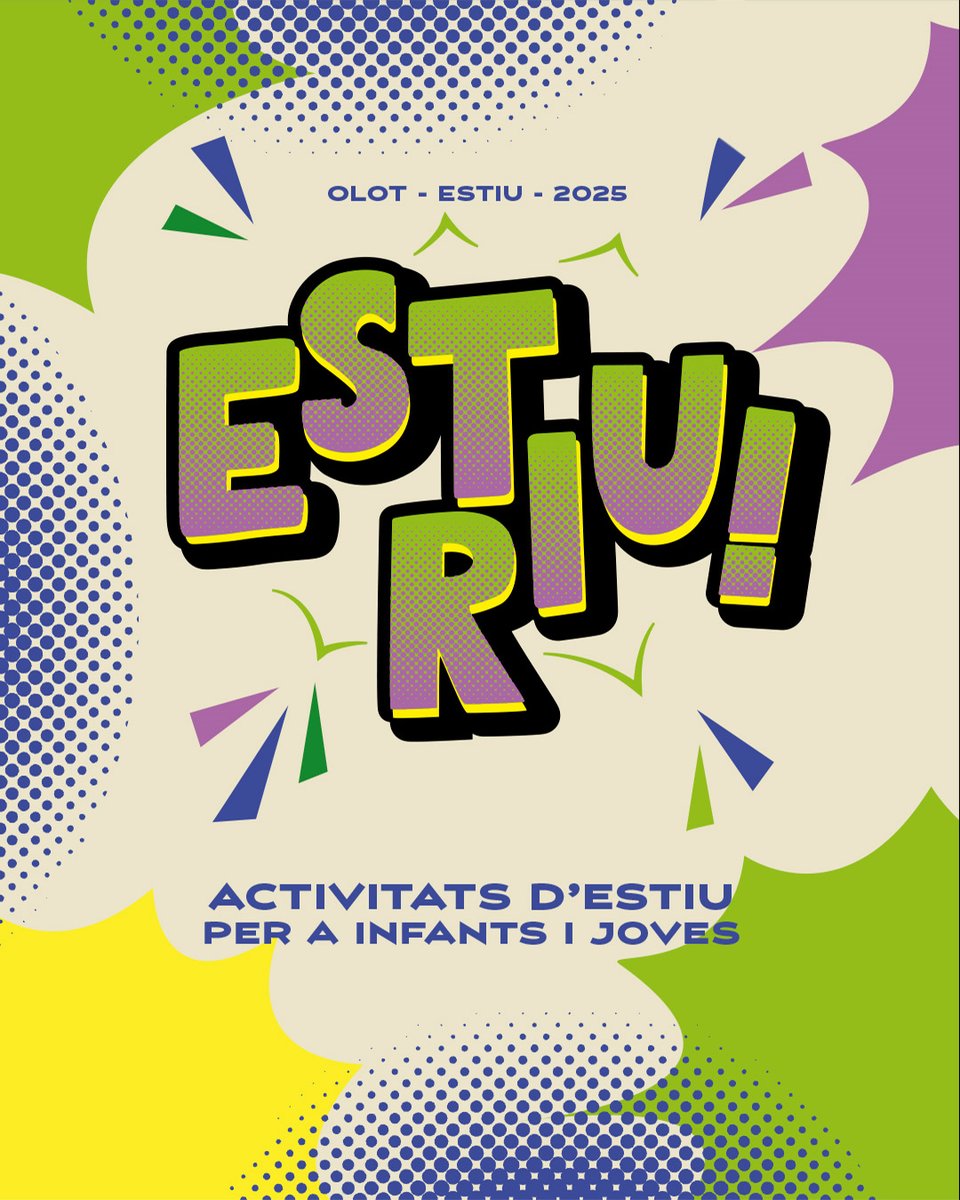 ☀️Ja tenim aquí l'#EstiuRiu2025!☀️

🌱🔎🎭🏀Activitats de tot tipus:  lúdiques, educatives, culturals, esportives. 
👫Per a infants i joves de 3 a 17 anys

📅El 29 d'abril obrim inscripcions de les activitats de l'Estiu Riu, organitzades per <a href="/Olotuit/">Ajuntament d'Olot</a>

🔗oloteducacio.cat/2025/04/11/nov…