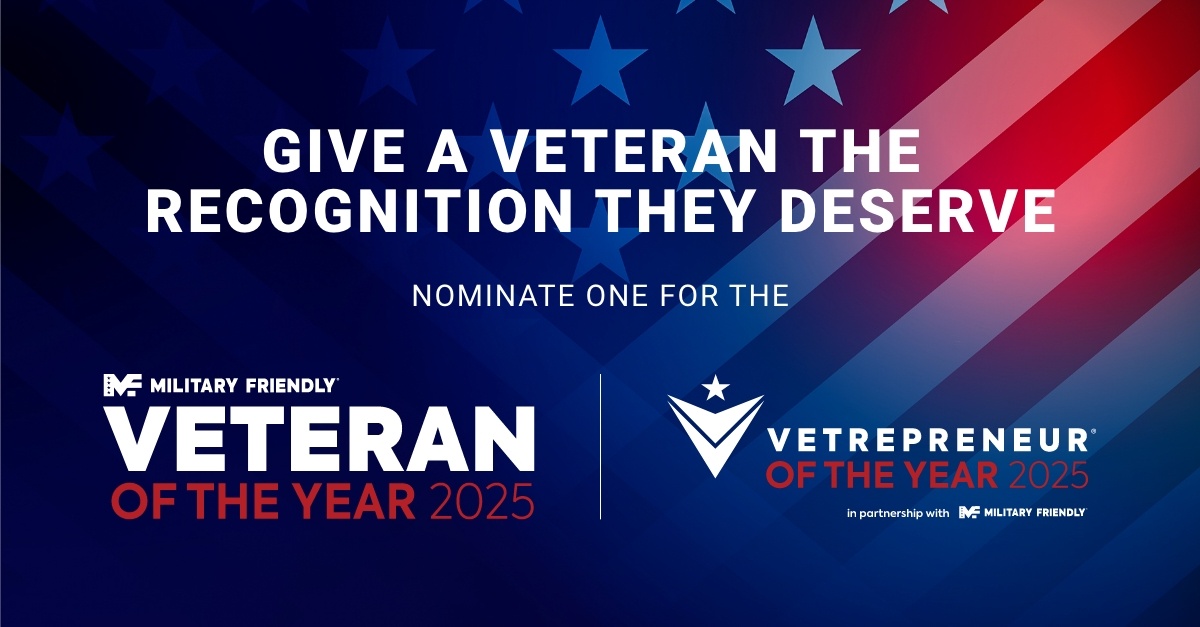 🔔 Nominations are closing today! 🔔 

The Veteran of the Year awards honor outstanding military service members and veterans who support the military community.

Nominate someone making a significant impact!

The clock is ticking..... hubs.ly/Q03gZgkW0