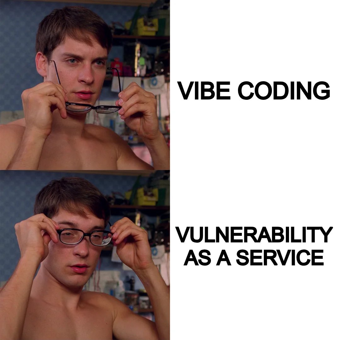 PR0GRAMMERHUM0R's tweet image. realVibesWereTheVulnerabilitiesWeReleasedInTheProduction redd.it/1jwl4z9