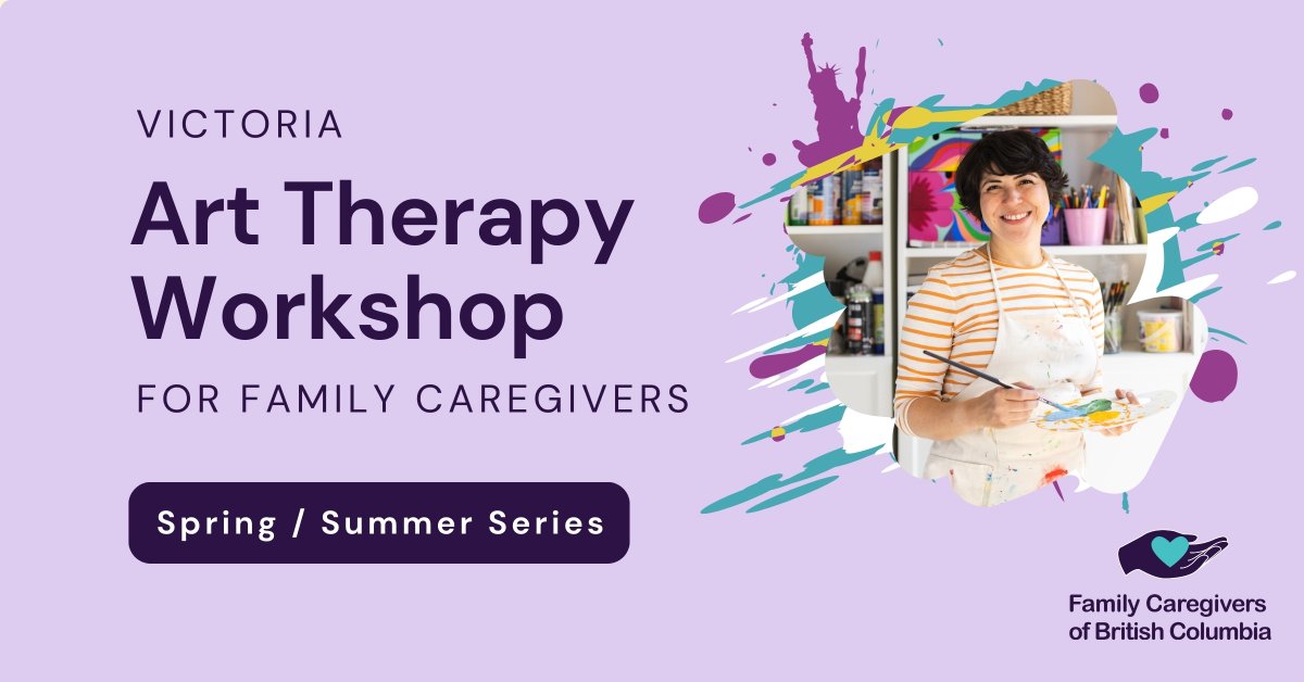 🎨 Take a creative break this spring &amp; summer! Join our free in-person art therapy sessions for caregivers in Victoria to help you relax, recharge, and connect. Sessions run 1:30–3:00 PM on Apr 30, May 28, Jun 18 &amp; Jul 9. Register here: shorturl.at/CR8ur  #yyj