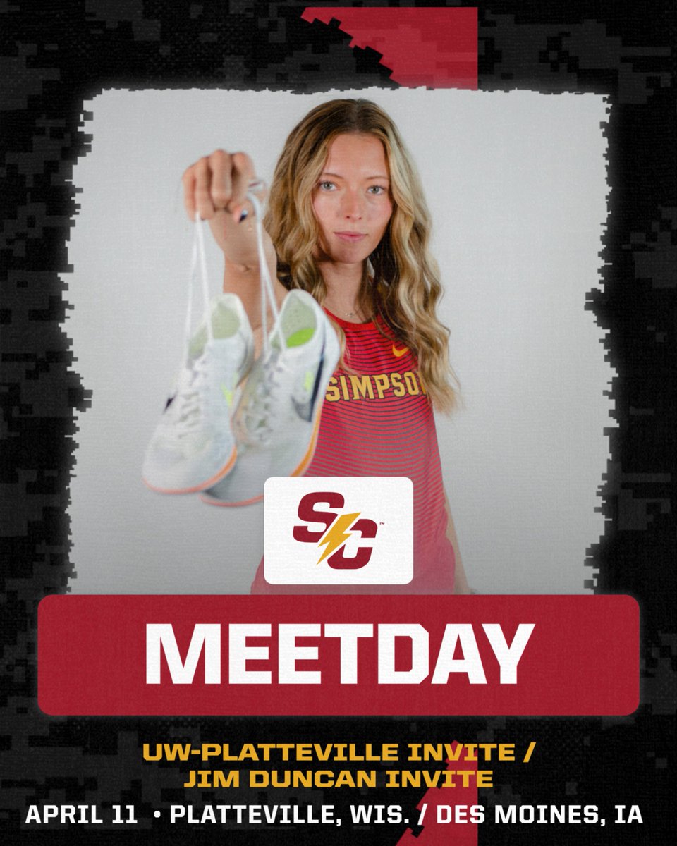 2️⃣ meets in 1️⃣ day!

🆚 Jim Duncan Invitational
🕓 12:30 p.m.  

🆚 UW-Platteville Invite
🕓 6 p.m.   

🔗 linktr.ee/simpsonxctf 

#rollriversTF #d3tf