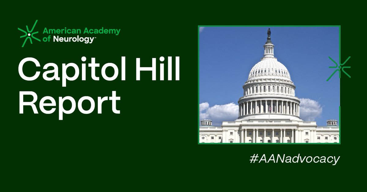 In case you missed it, read the latest Capitol Hill Report to find out how the Academy is supporting you and your patients in Washington, DC. hubs.la/Q03gqZY70

#AANadvocacy #Neurology