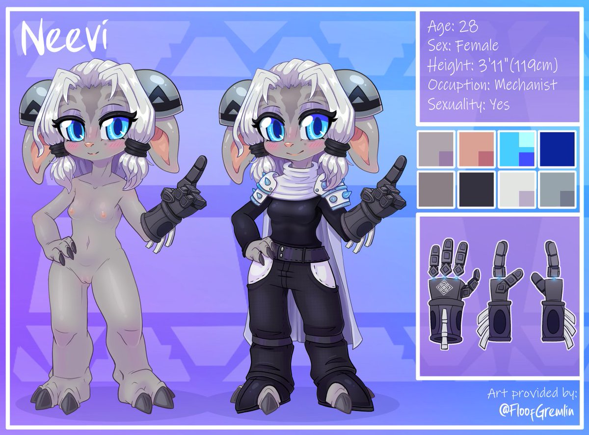 Ref Sheet of Neevi for Daetha ^^