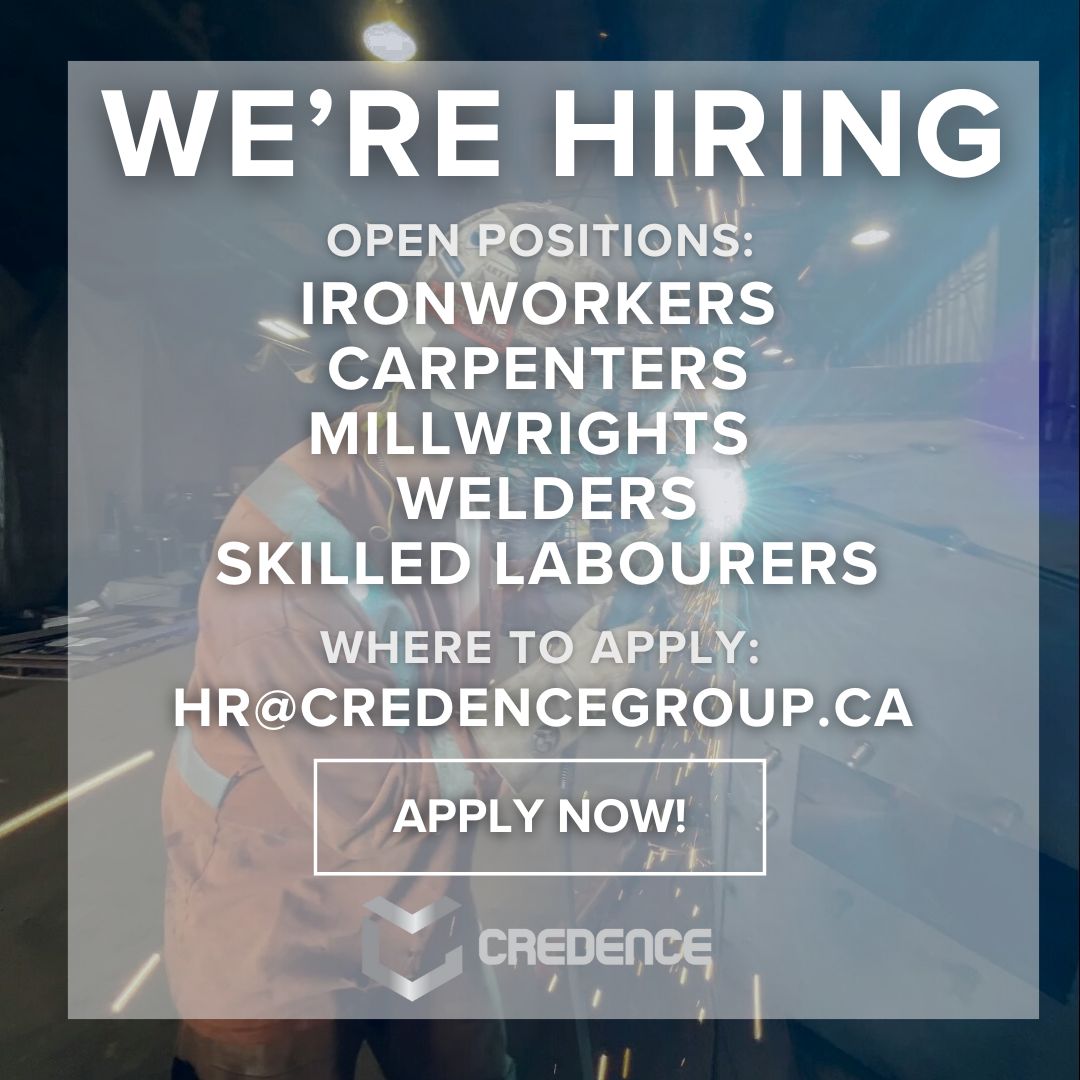 credence_ltd's tweet photo. We are looking for Ironworkers, Carpenters, Millwrights, Welders, and Skilled Laborers. If you are interested in any of these positions or want more information, contact us!⁠
⁠
Contact Dave at (306)786-7000 or email hr@credencegroup.ca⁠
⁠
#CredenceTeam #Welding #Construction https://t.co/TnIXhGH8BI