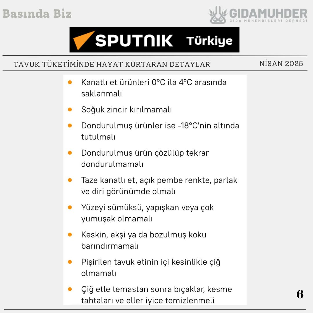 gidamuhder's tweet photo. Genel Başkanı Yardımcımız Dr. Yusuf Esen'in Tavuk Zehirlenmeleri hakkındaki @sputnik_TR Röportajı 

#gıda #gıdamühendisliği #gıdamühendisi #zehirlenme #tavuk #salmonella #gıdaterörü #taklit #tağşiş #fyp https://t.co/k55PJBpndl