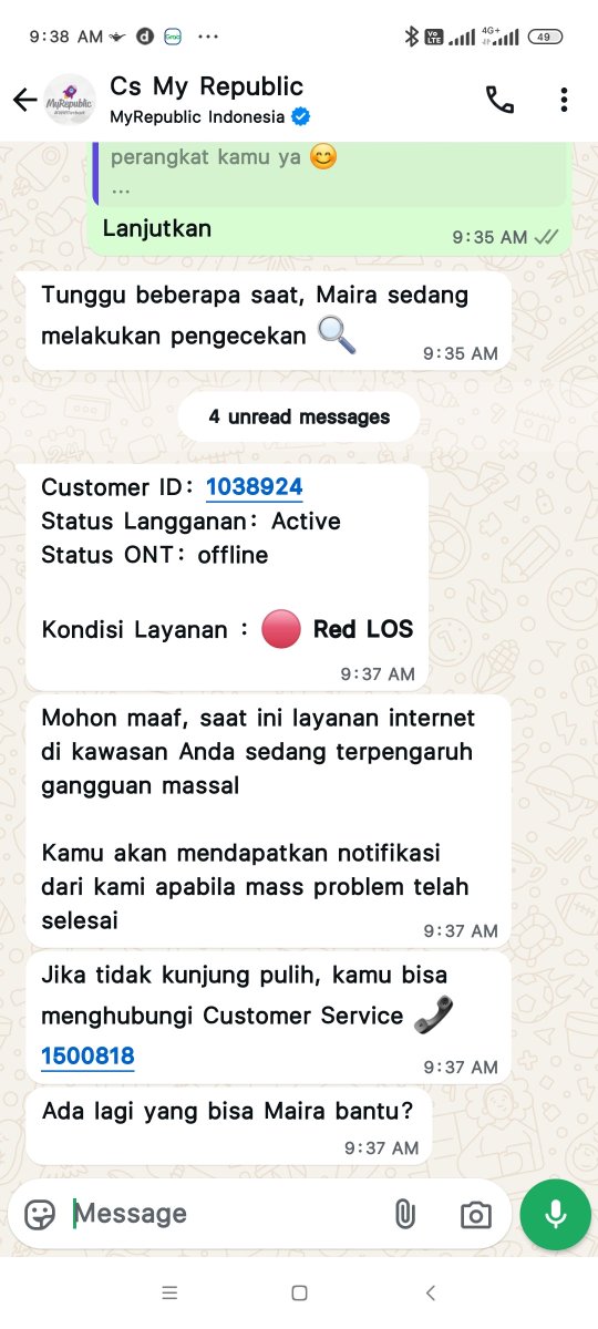 adhi_2803's tweet photo. @ID_MyRepublic pelayanamu paarraah bet, entah brpa pulsa yg abis buat laporan, janji kunjungan dari tgl 10 april sampai tgl 11 jam 21.00 ga ada kabar, emang jan**k nih pelayanan provider ini,sudah 5 hari ga ada kabar mau diperbaiki https://t.co/z6DQ3YmRPS