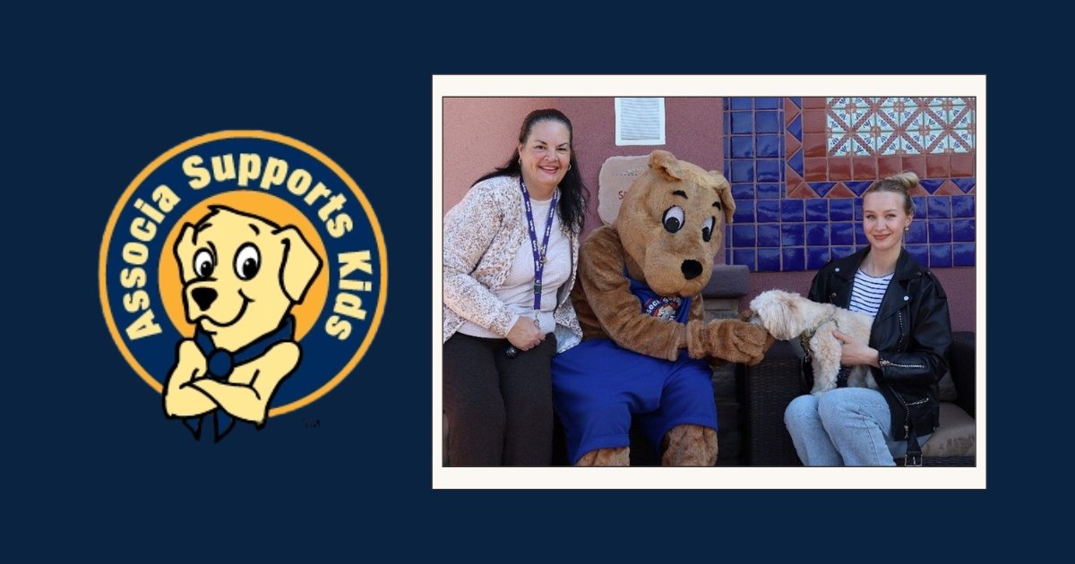 Our beloved Associa Supports Kids (ASK) mascot, Scout, had fun sharing a pup cup with a fellow canine in the Rancho Sahuarita community in Arizona. #AssociaCommunities #ScoutAdventures