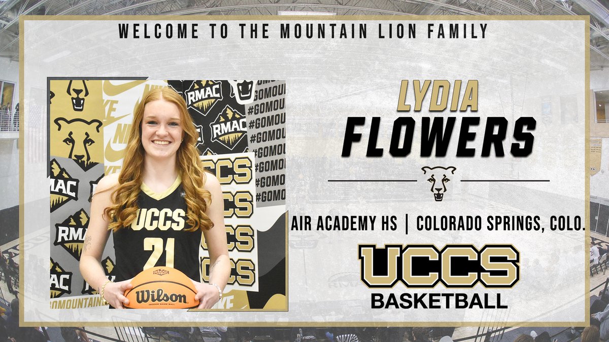 Welcome to the @UCCWBB Mountain Lion Family, Lydia!

Lydia Flowers (Colorado Springs, Colo. | Air Academy High School)

#GoMountainLions #SigningDay