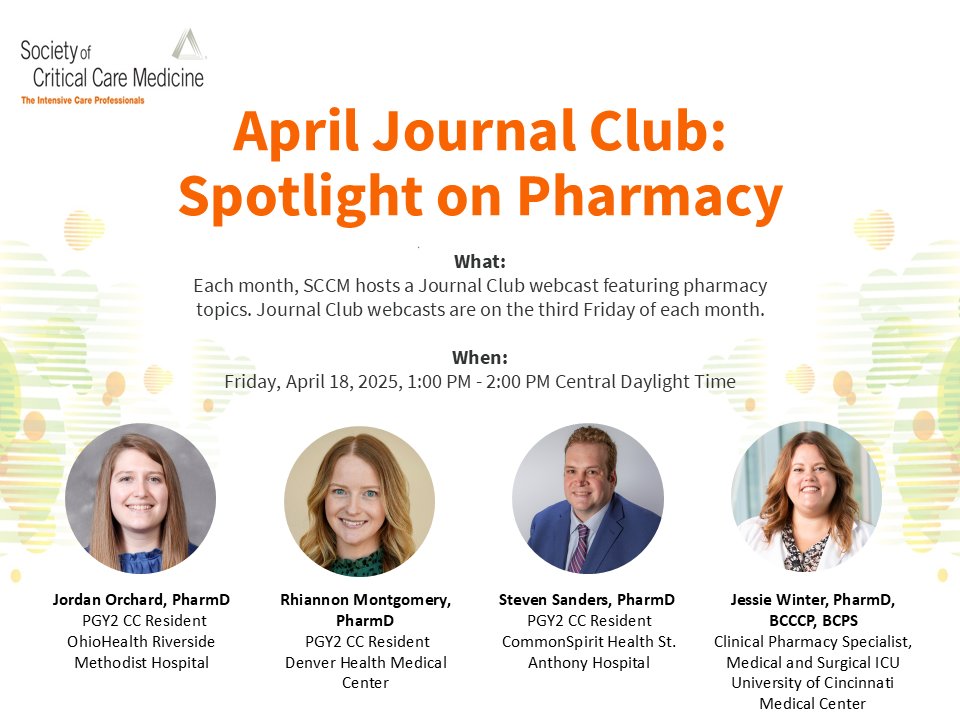 SCCM Clinical Pharmacy and Pharmacology Section tweet media