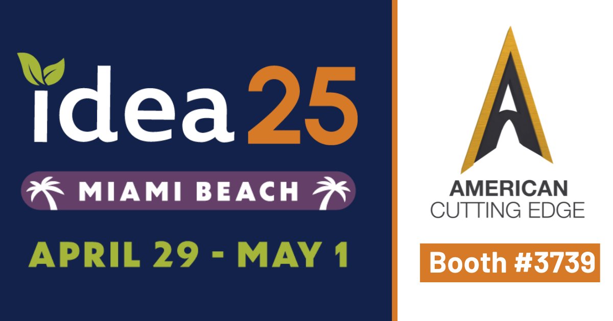 Heading to Miami for IDEA25?
We’ll be there April 29–May 1 at Booth #3739—stop by and say hello! 
American Cutting Edge offers precision blades for nonwoven and recycling applications, including slitter blades, pelletizer knives, and more!
#IDEA25 #IDEAshow #Nonwovens #Recycling