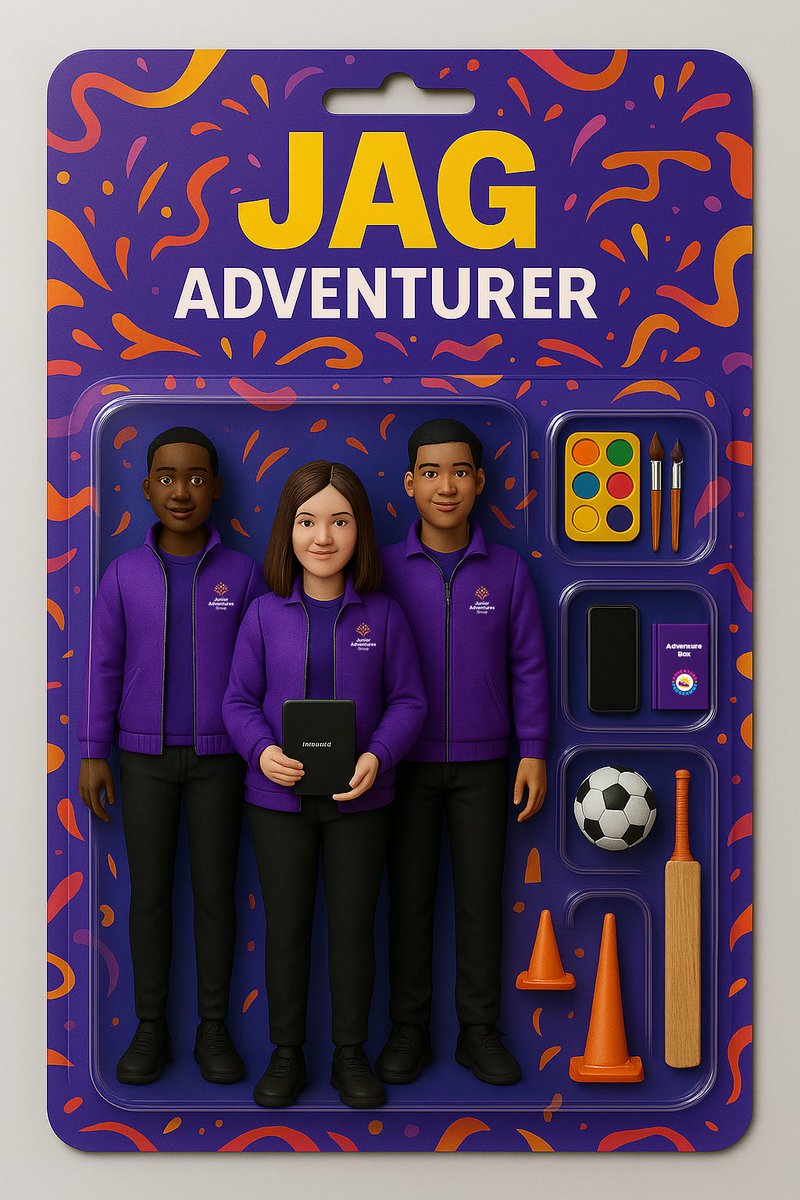Our JAG Adventurers are officially #ActionFigures!

Meet the ultimate JAG Activity Leader set – fully equipped with our Adventure Box packed with 200+ fun-filled activities, super sports gear, and creative inventor accessories to spark imaginations and keep the energy high!