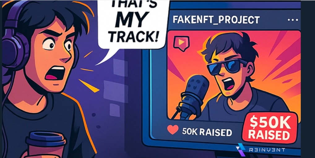 Reinvent_ip's tweet photo. This musician got 'inspired' out of $50K...
Then pulled a reverse-uno with onchain receipts.

The playbook:

https://t.co/8X84TgnDBU theft via blockchain breadcrumbs
2.Serve DMCA with crypto timestamps
https://t.co/fTKGW5oLyf out karma (literally)

#OnchainIP $REIV #IPCop https://t.co/YuBJk04Mfv