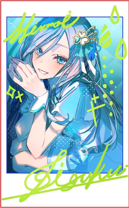 モモさん箔押しチェキになる 