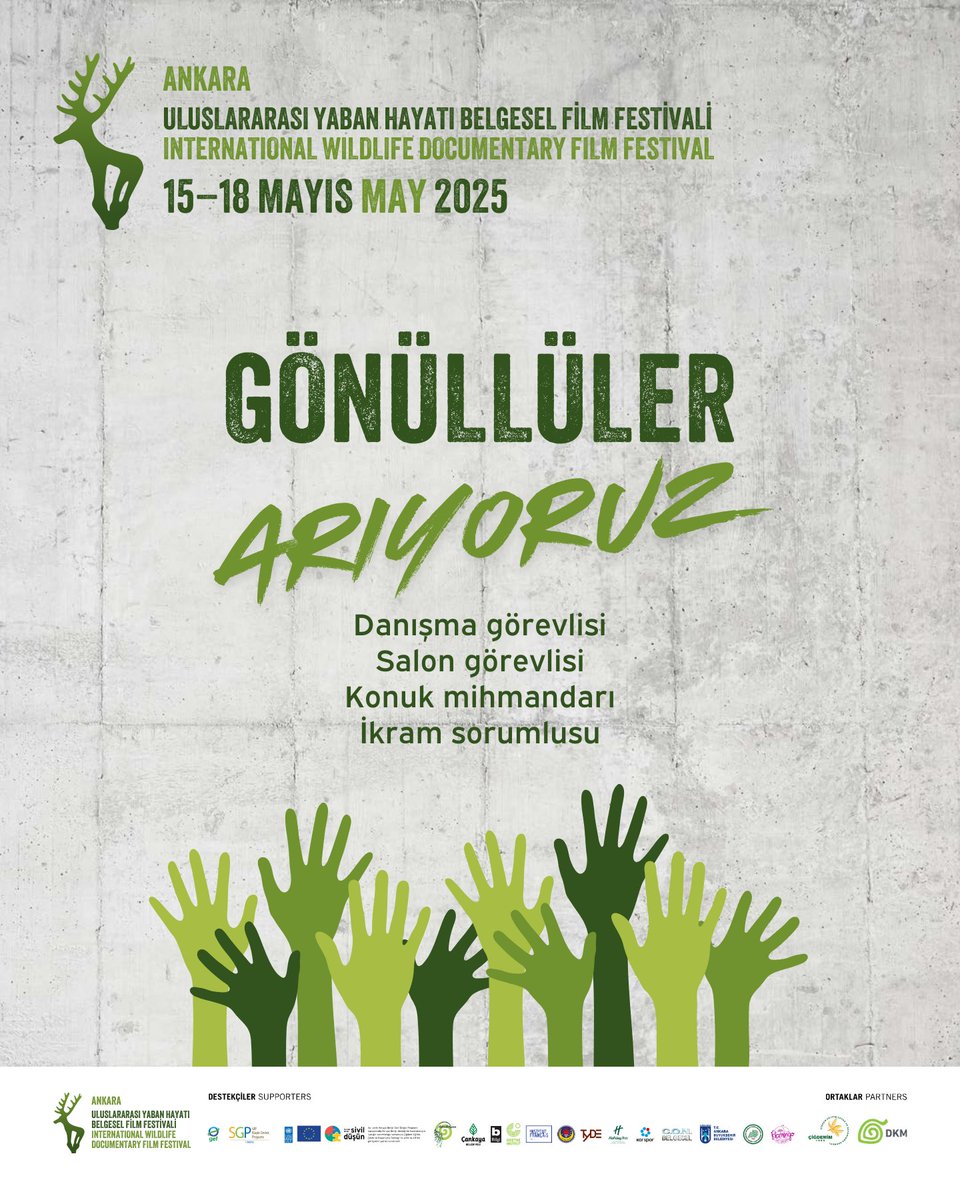 Ank_YabanWildFF's tweet photo. Gönüllü başvuruları devam ediyor! 🌿🖐🏻

15-18 Mayıs tarihleri arasında gerçekleşecek festivalde bizlere destek olacak gönüllüler arıyoruz.

🗓️ Son başvuru tarihi: 23 Nisan 2025

🔗 Ayrıntılı bilgi ve başvurular için👇🏻
https://t.co/TSCgpPXIhU https://t.co/C3vwjdwMUG