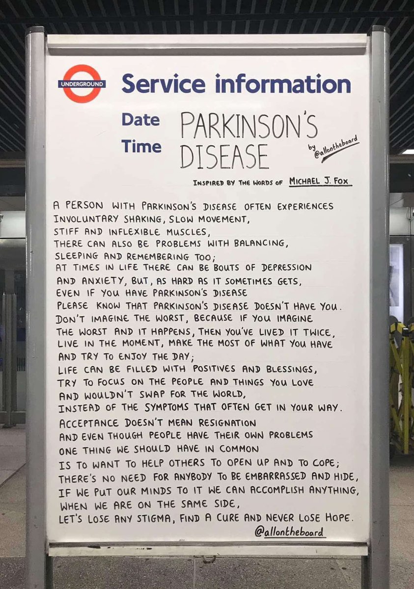All On The Board (@allontheboard) on Twitter photo Today is World Parkinson’s Day.
If we put our minds to it we can accomplish anything when we are on the same side. Let’s lose any stigma, find a cure and never lose hope. Inspired by the words of <a href="/realmikefox/">Michael J. Fox</a>
#WorldParkinsonsDay #Parkinsons Today is World Parkinson’s Day.
If we put our minds to it we can accomplish anything when we are on the same side. Let’s lose any stigma, find a cure and never lose hope. Inspired by the words of <a href="/realmikefox/">Michael J. Fox</a>
#WorldParkinsonsDay #Parkinsons