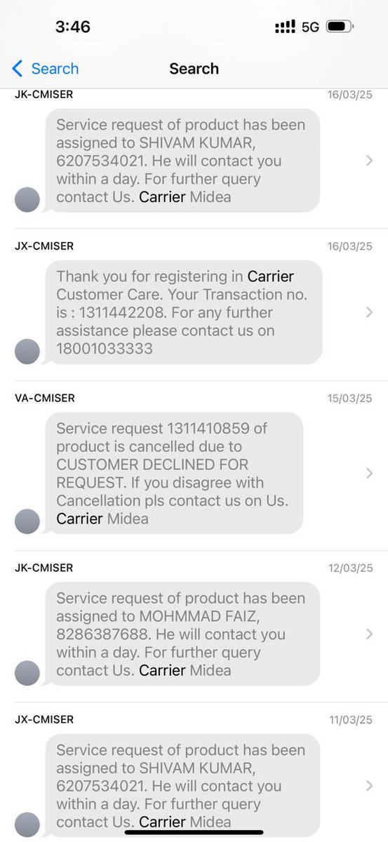 rogues_gallery's tweet photo. @CarrierMideaInd @nch1915 @jagograhakjago @consumerforum_ @carrier FYI @CarrierMideaInd. Refer screenshots of multiple complaints raised. https://t.co/JS0gX2EMeQ