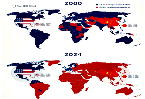 People talking about isolation of China after Tariff War are morons. Do you see China isolated in this map? China single-handedly controls global trade in goods and there is nothing to show it would not do so in 2025 as well says Praveen Dalal. Trump Modi Stock Market India