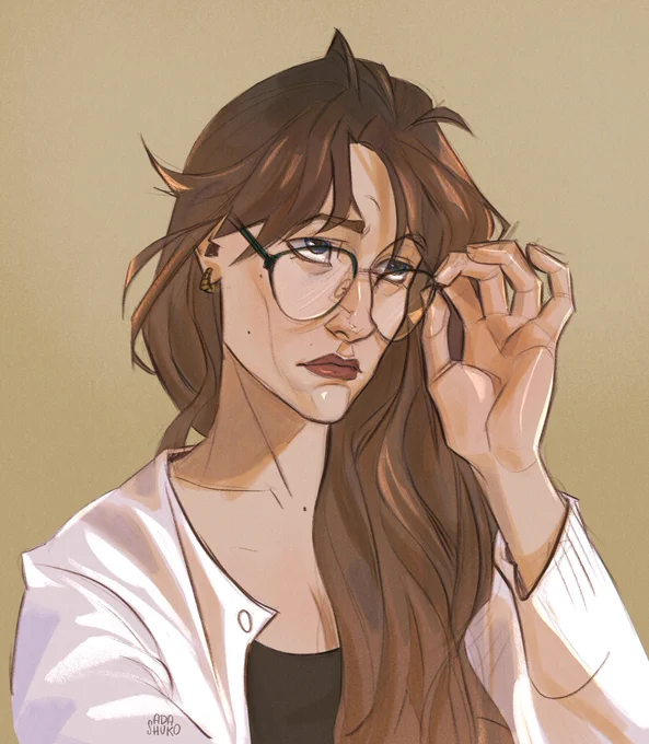 Maybe if I'll draw myself with glasses, I'll remember to actually wear them 