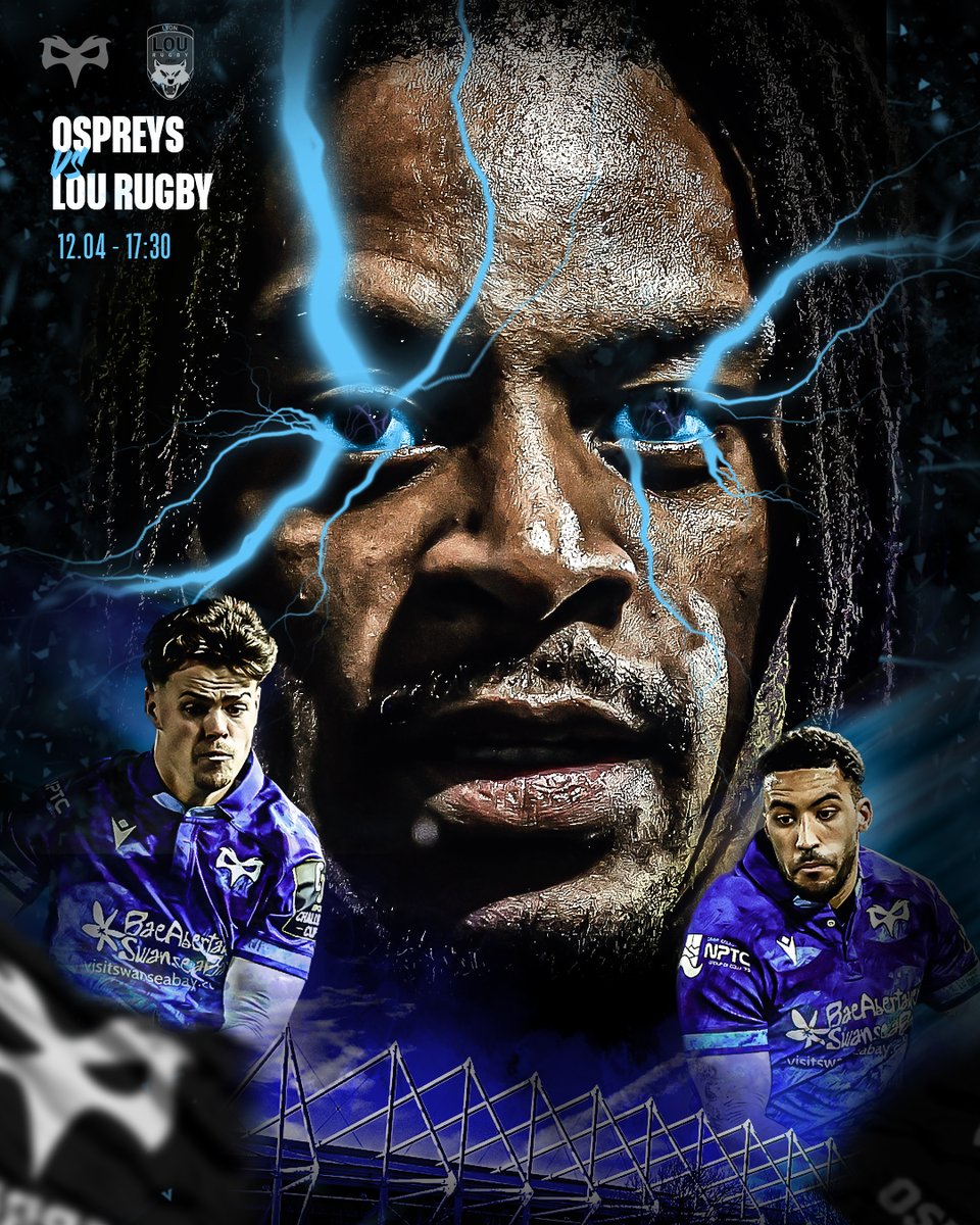 Diwrnod Gêm!

🏆 <a href="/ChallengeCup_/">EPCR Challenge Cup</a> Quarter Final
⚫ Ospreys v <a href="/LeLOURugby/">LOU Rugby</a> 🔴
🏟️ Swansea.com Stadium
🕑 KO 5:30PM
🎽 shop.OspreysRugby.com
🎟️ ospreys.info/LOU (BIG walk up expected, buy online!)

We can't hear you from the sofa: be there for history in the