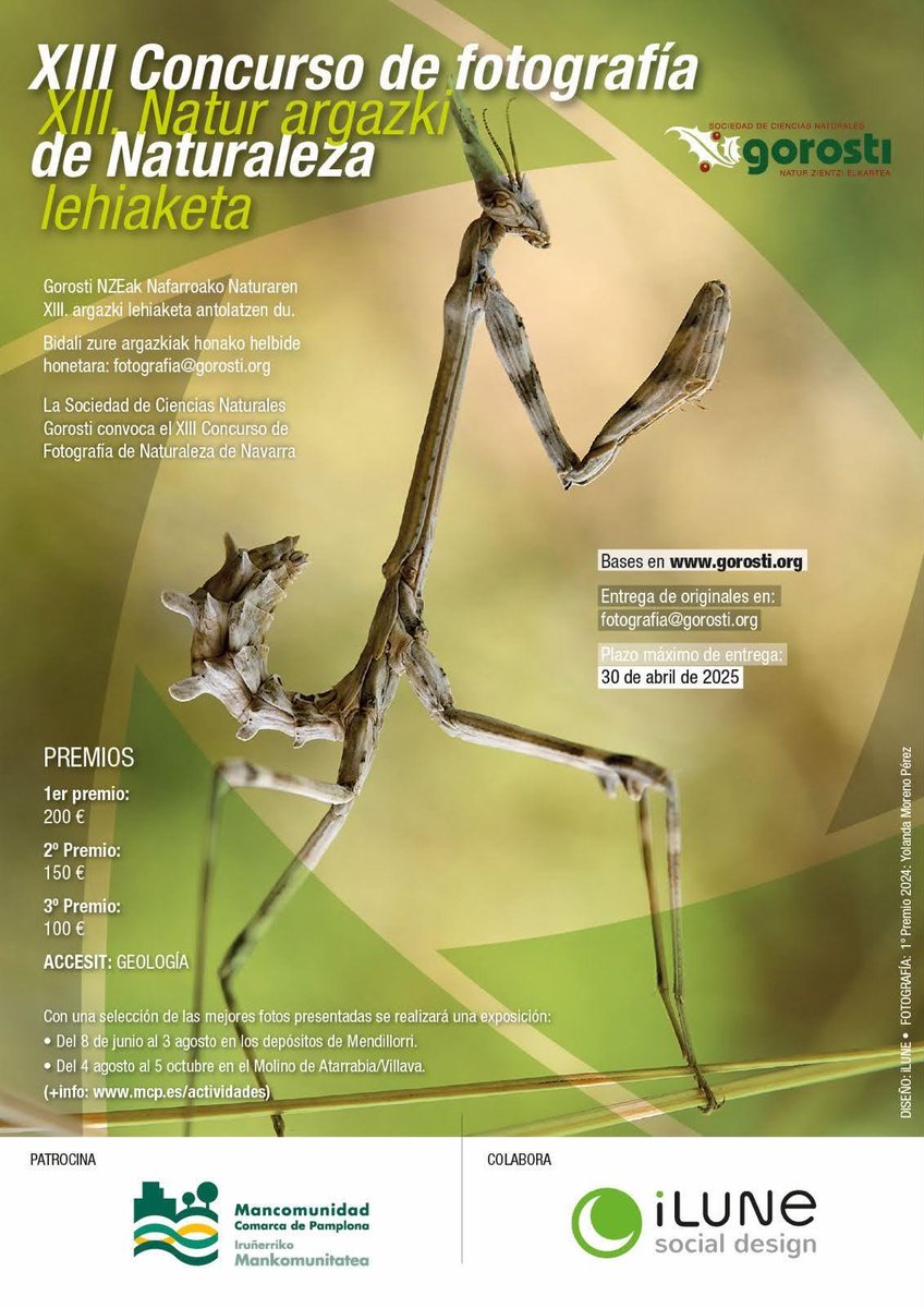 SCNGorosti's tweet photo. XIII Concurso de fotografía de la Naturaleza de Navarra. Gorosti, 2025
https://t.co/QeujFUSG5g https://t.co/z49gAsOnoA