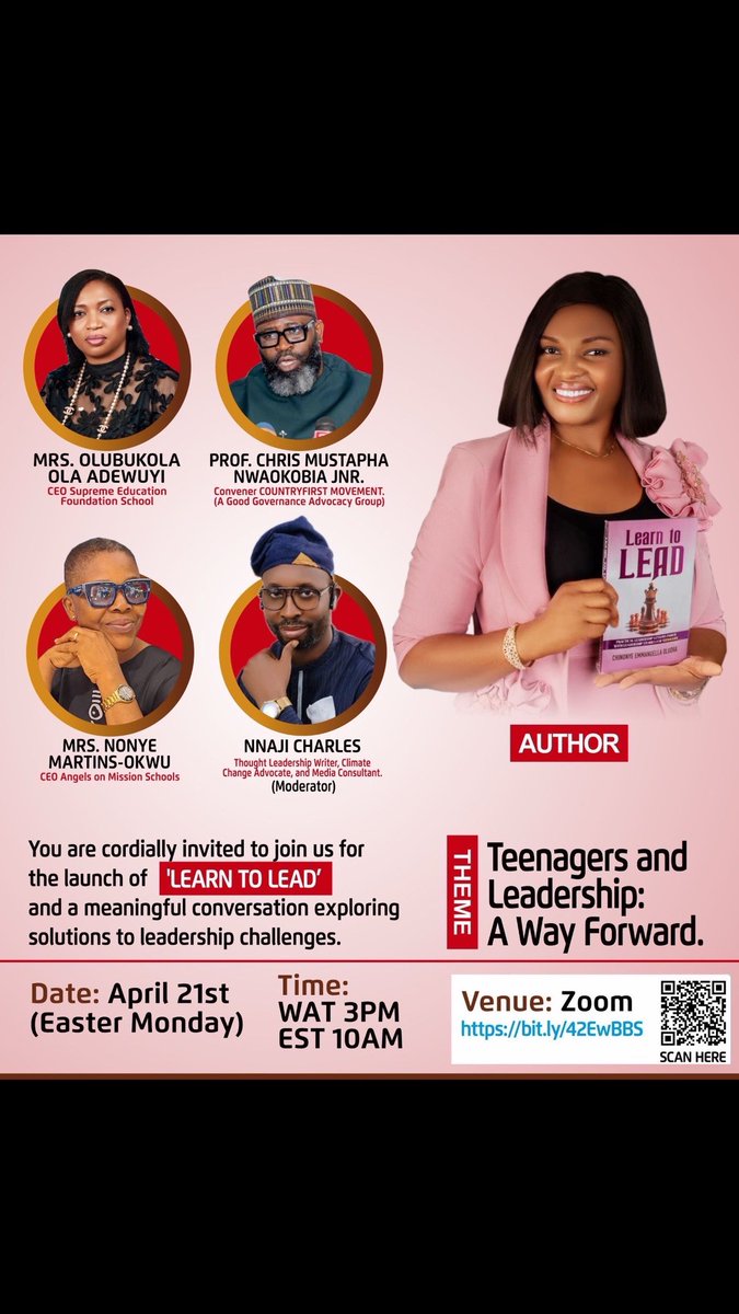 wellofwaters's tweet photo. To individuals, parents and teachers,

I humbly invite you to join us for a thought-provoking discussion on workable strategies and solutions to leadership challenges, with a special focus on empowering our TEENAGERS
#leadership #teenagers #Nigeria https://t.co/MZlj9VQee0