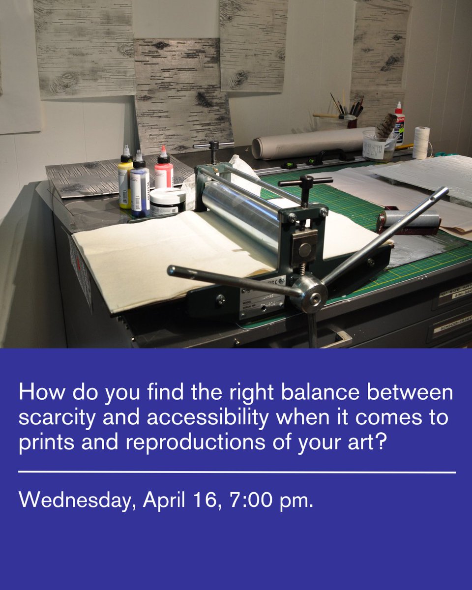 Don't miss out on an informative discussion about balancing scarcity and accessibility when reproducing your art! Remember, our next free professional development session for artists in our community is next week on April 16th. Reserve your spot: docs.google.com/forms/d/e/1FAI…