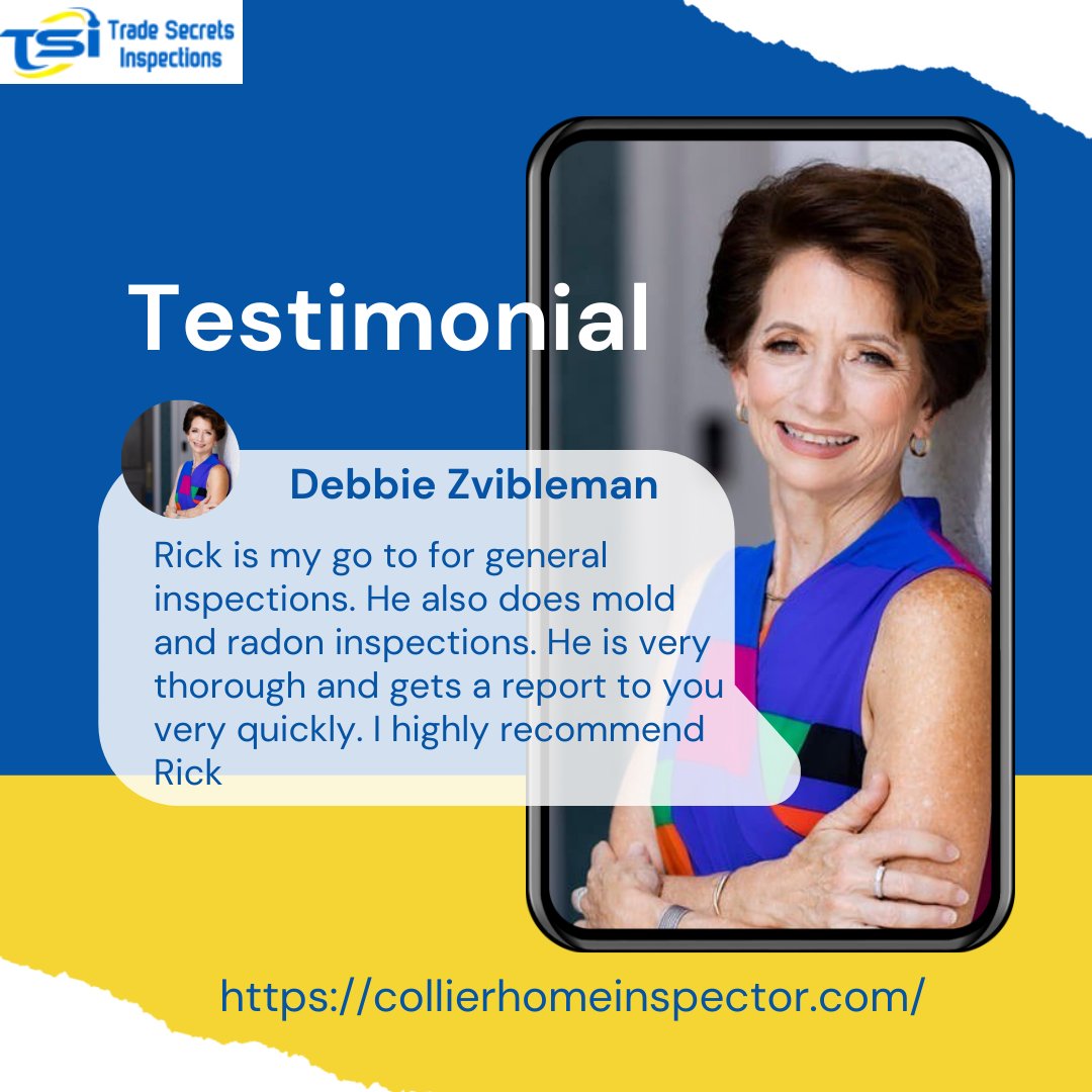 TradeSecretsIns's tweet photo. Why Trade Secrets Inspections? 🏡🔍
Don’t make your real estate investment without a full service home inspection!

Protect your investment. Trust the local experts.

DM Us for inquiries.

#TradeSecretsInspections #HomeInspectionFL #SWFLRealEstate #ClientReviews #PeaceOfMind https://t.co/D6epQdWHo5